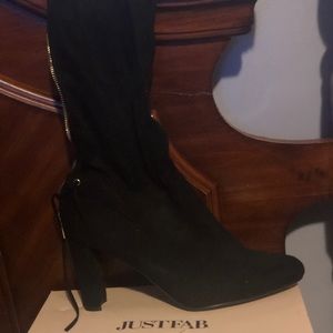 Over the knee heeled boots